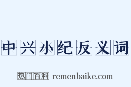 中兴小纪反义词是什么意思的图片